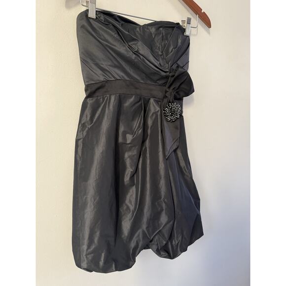 Max And Cleo Dress Women's Size 4 Strapless Sheath Above Knee Pencil Black Party - Picture 4 of 11